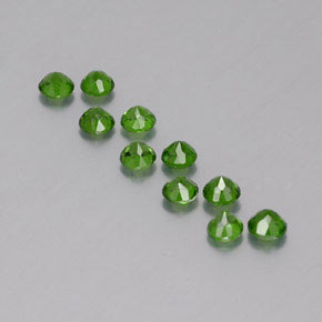 Chrome Diopside Gemstone in 3.7 mm Size for Sale, Chrome Diopside Stone in Green Color