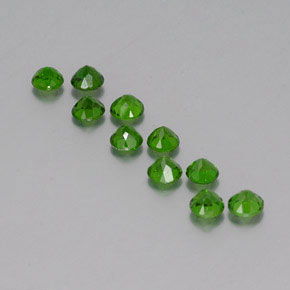 Chrome Diopside Gemstone in 4 mm (calibrated) Size for Sale, Chrome Diopside Stone in Green Color