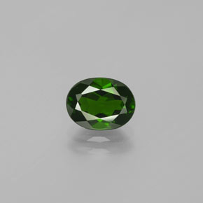1.54 ct Green Chrome Diopside Gemstone, Chrome Diopside Gem in Oval Facet Shape for Sale.