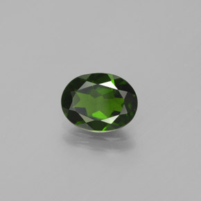 1.68 ct Green Chrome Diopside Stone, Natural Chrome Diopside in Oval Facet Shape for Sale