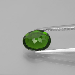 Chrome Diopside Gemstone in 9 x 7 mm (calibrated) Size for Sale, Chrome Diopside Stone in Green Color