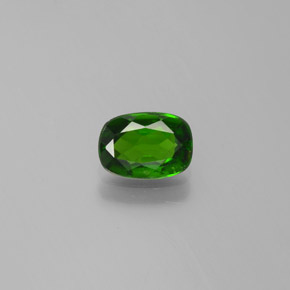 0.79 ct Green Chrome Diopside Gemstone, Chrome Diopside Gem in Cushion-Cut Shape for Sale.