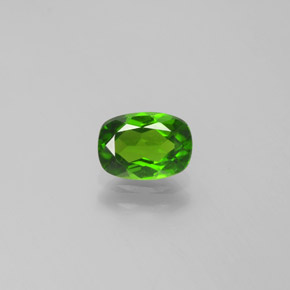 0.95 ct Green Chrome Diopside Gemstone, Chrome Diopside Gem in Cushion-Cut Shape for Sale.