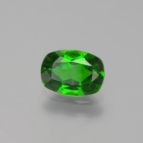 0.87 ct Green Chrome Diopside Stone, Natural Chrome Diopside in Cushion-Cut Shape for Sale