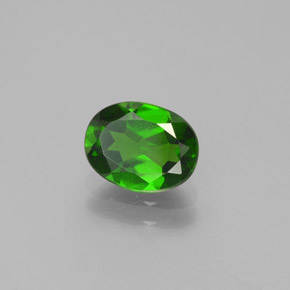 1.39 ct Green Chrome Diopside Stone, Natural Chrome Diopside in Oval Facet Shape for Sale