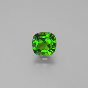 1.02 ct Green Chrome Diopside Gemstone, Chrome Diopside Gem in Cushion-Cut Shape for Sale.