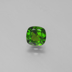 1.06 ct Green Chrome Diopside Gemstone, Chrome Diopside Gem in Cushion-Cut Shape for Sale.