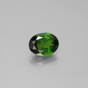 1.27 ct Green Chrome Diopside Stone, Natural Chrome Diopside in Oval Facet Shape for Sale