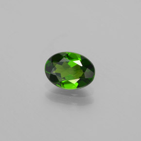 1.17 ct Green Chrome Diopside Stone, Natural Chrome Diopside in Oval Facet Shape for Sale