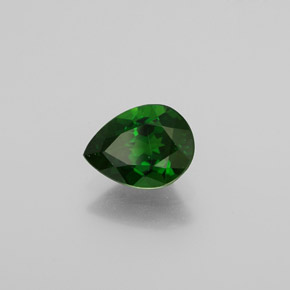 1.08 ct Green Chrome Diopside Stone, Natural Chrome Diopside in Pear Facet Shape for Sale