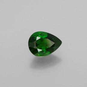 1.13 ct Green Chrome Diopside Stone, Natural Chrome Diopside in Pear Facet Shape for Sale