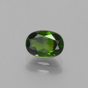 1.05 ct Green Chrome Diopside Stone, Natural Chrome Diopside in Oval Facet Shape for Sale