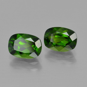 2.02 ct Green Chrome Diopside Stone, Natural Chrome Diopside in Cushion-Cut Shape for Sale
