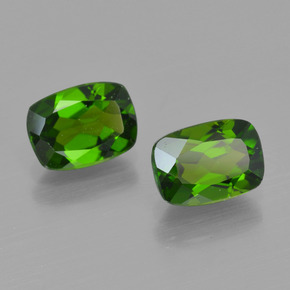 1.96 ct Green Chrome Diopside Stone, Natural Chrome Diopside in Cushion-Cut Shape for Sale