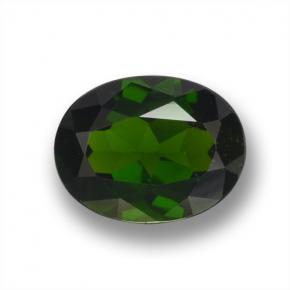 2.09 ct Green Chrome Diopside Gemstone, Chrome Diopside Gem in Oval Facet Shape for Sale.