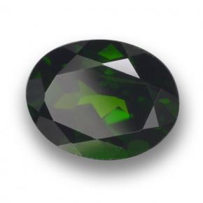 2.12 ct Green Chrome Diopside Stone, Natural Chrome Diopside in Oval Facet Shape for Sale