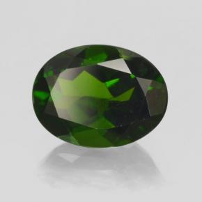 1.99 ct Green Chrome Diopside Stone, Natural Chrome Diopside in Oval Facet Shape for Sale
