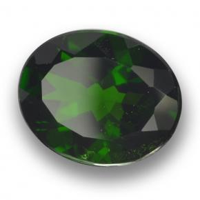 3.60 ct Green Chrome Diopside Stone, Natural Chrome Diopside in Oval Facet Shape for Sale