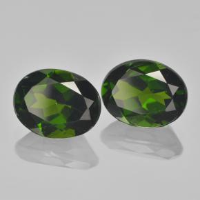 4.23 ct Green Chrome Diopside Stone, Natural Chrome Diopside in Oval Facet Shape for Sale