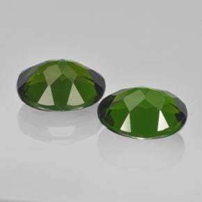 Chrome Diopside Gemstone in 9 x 7 mm (calibrated) Size for Sale, Chrome Diopside Stone in Green Color