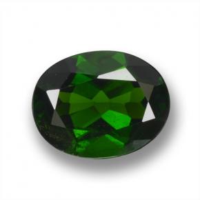 2.03 ct Green Chrome Diopside Gemstone, Chrome Diopside Gem in Oval Facet Shape for Sale.