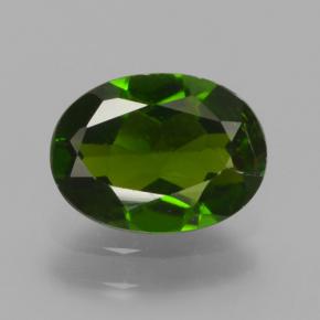 1.19 ct Green Chrome Diopside Gemstone, Chrome Diopside Gem in Oval Facet Shape for Sale.