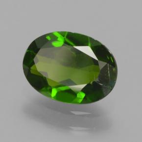 1.19 ct Green Chrome Diopside Stone, Natural Chrome Diopside in Oval Facet Shape for Sale