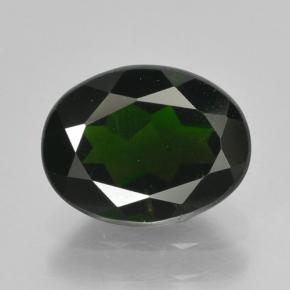 Very Dark Green Cromo diopside Gem - 1.9ct Ovale sfaccettato (ID: 465005)