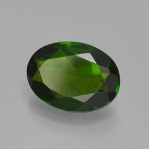 1.06 ct Green Chrome Diopside Stone, Natural Chrome Diopside in Oval Facet Shape for Sale