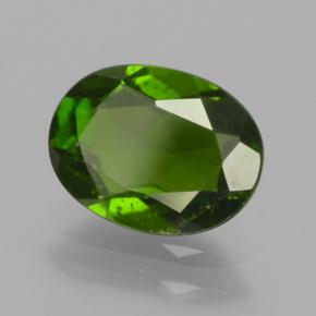 1.30 ct Green Chrome Diopside Stone, Natural Chrome Diopside in Oval Facet Shape for Sale