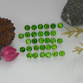 0.1ct Round Facet Green Chrome Diopside Gem for sale 0.1ct Round Facet Green Chrome Diopside Gem (ID: 468222)
