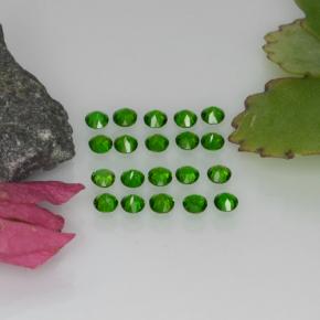 Chrome Diopside Gemstones in 2.4 mm Size for Sale, Chrome Diopside Stones in Green Color