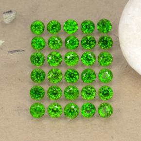 0.1ct Round Facet Green Chrome Diopside Gem for sale 0.1ct Round Facet Green Chrome Diopside Gem (ID: 468297)
