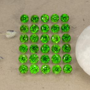 0.1ct Round Facet Green Chrome Diopside Gem for sale 0.1ct Round Facet Green Chrome Diopside Gem (ID: 468304)