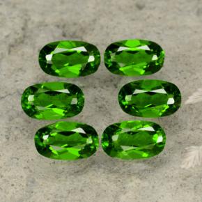 1.52 ctw Green Chrome Diopside Gemstones, Chrome Diopside Gems in Oval Facet Shape for Sale.