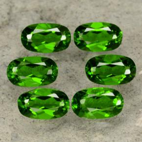 1.52 ctw Green Chrome Diopside Stones, Natural Chrome Diopside in Oval Facet Shape for Sale