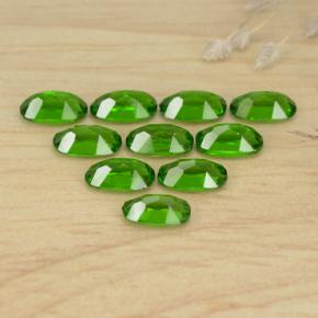 Chrome Diopside Gemstones in 5 x 3 mm (calibrated) Size for Sale, Chrome Diopside Stones in Medium Green Color