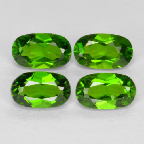 Medium-Dark Green Cromo diopside Gem - 0.3ct Ovale sfaccettato (ID: 469167)