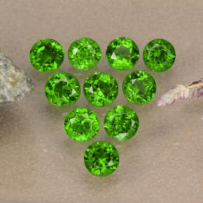 0.1ct Round Facet Green Chrome Diopside for sale thumb image of 0.1ct Round Facet Green Chrome Diopside (ID: 473857)