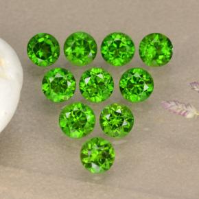 0.1ct Round Facet Green Chrome Diopside Gem for sale 0.1ct Round Facet Green Chrome Diopside Gem (ID: 473861)