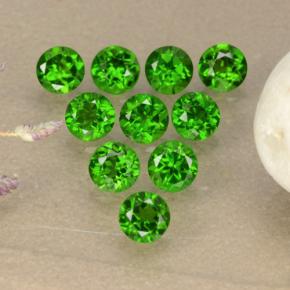 0.1ct Round Facet Green Chrome Diopside Gem for sale 0.1ct Round Facet Green Chrome Diopside Gem (ID: 473864)