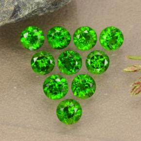 0.1ct Round Facet Green Chrome Diopside for sale thumb image of 0.1ct Round Facet Green Chrome Diopside (ID: 473866)