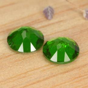 Chrome Diopside Gemstones in 5.1 mm Size for Sale, Chrome Diopside Stones in Green Color