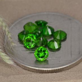 0.1ct Round Facet Green Chrome Diopside for sale thumb image of 0.1ct Round Facet Green Chrome Diopside (ID: 478695)
