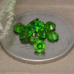 0.1ct Round Facet Green Chrome Diopside Gem for sale 0.1ct Round Facet Green Chrome Diopside Gem (ID: 478696)