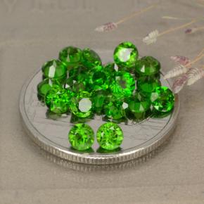 0.2ct Round Facet Green Chrome Diopside Gem for sale 0.2ct Round Facet Green Chrome Diopside Gem (ID: 479998)