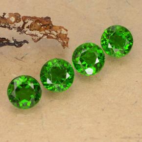 2.21 ctw Green Chrome Diopside Stones, Natural Chrome Diopside in Round Facet Shape for Sale