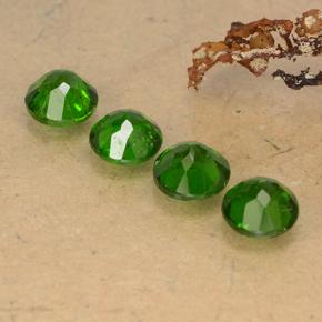 Chrome Diopside Gemstones in 4.9 mm Size for Sale, Chrome Diopside Stones in Green Color