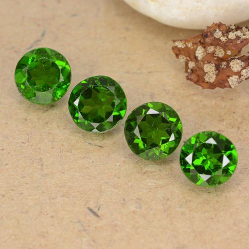 Medium-Dark Green Cromo diopside Gem - 0.5ct Sfaccettatura rotonda (ID: 488961)
