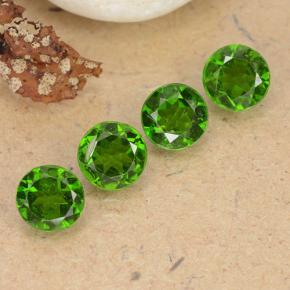 2.09 ctw Green Chrome Diopside Stones, Natural Chrome Diopside in Round Facet Shape for Sale